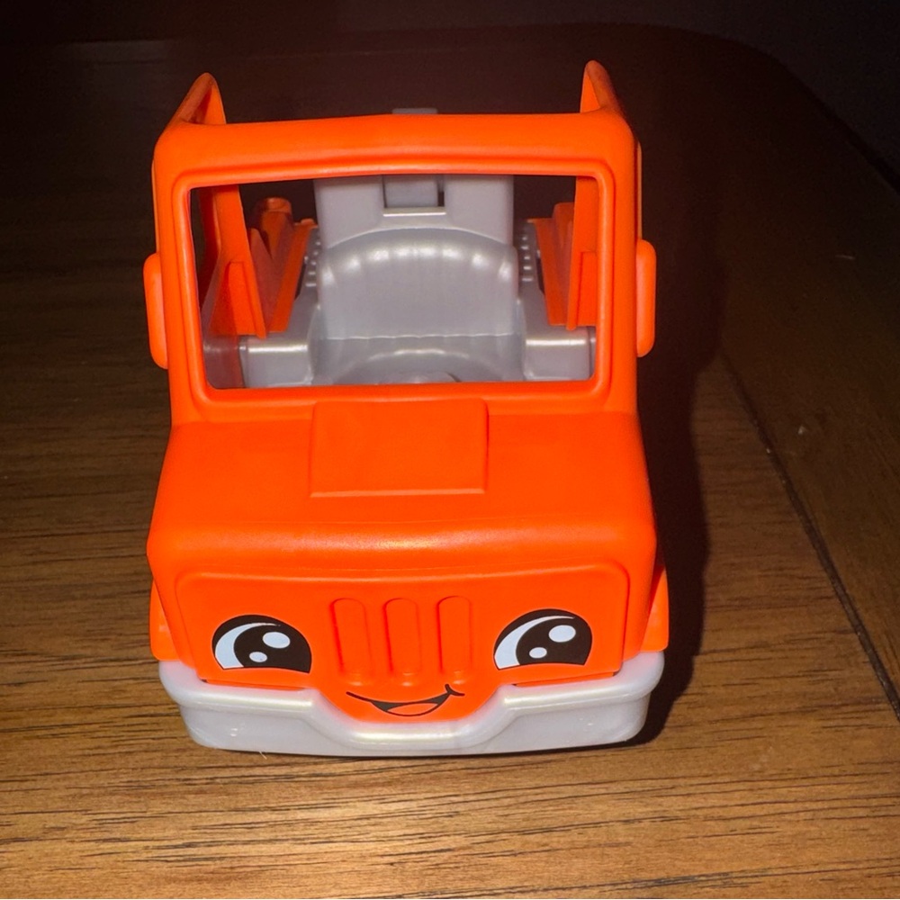 little people tow truck fisher price orange